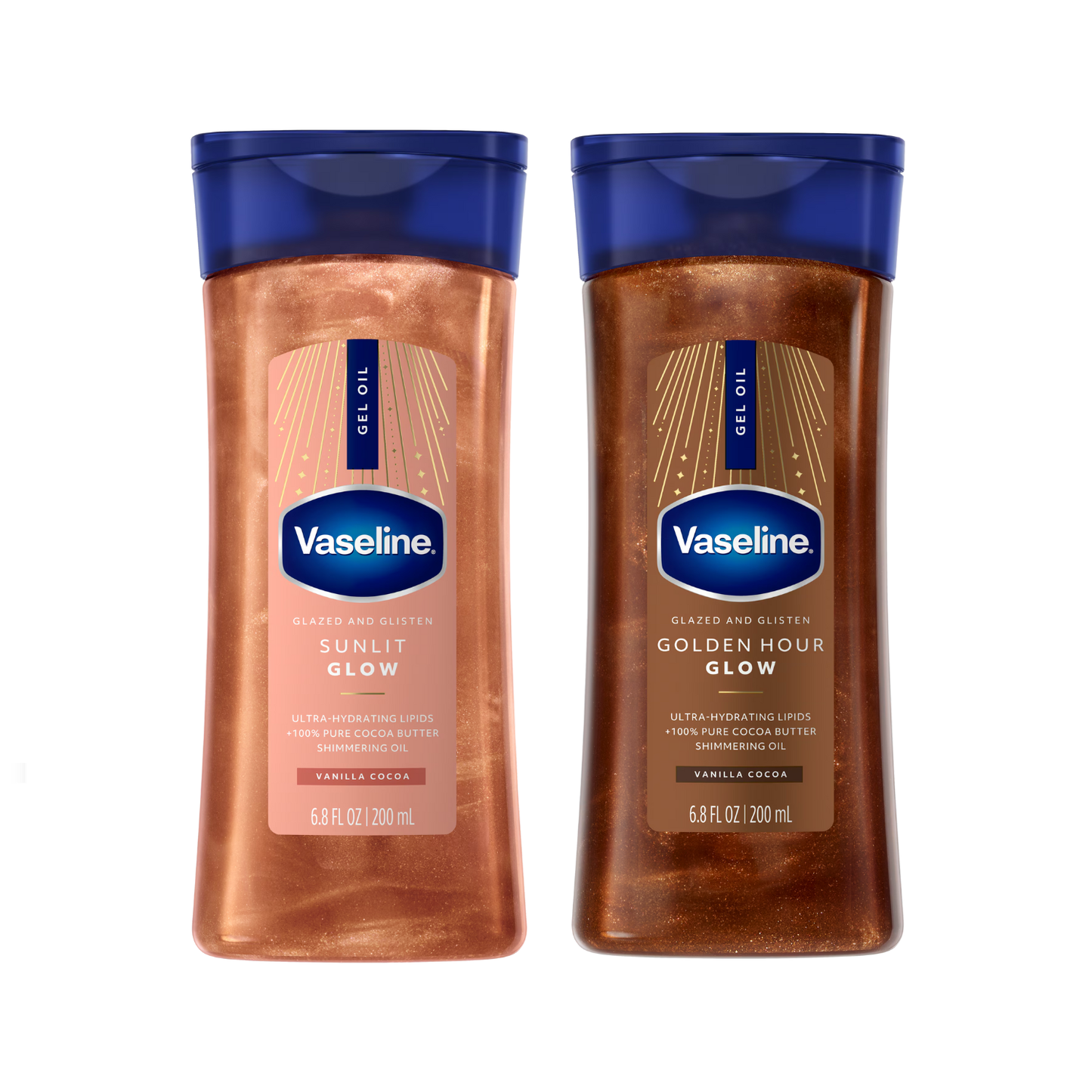 VASELINE SHIMMERING GEL OIL SUNLIT GLOW | GOLDEN HOUR GLOW 200ML