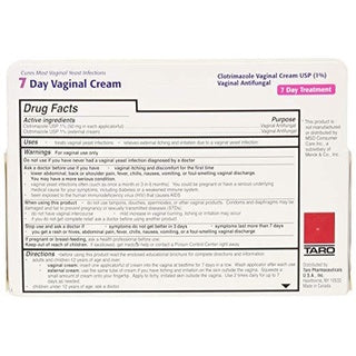 Taro 7 Day Vaginal Antifungal Cream Vaginal Cream