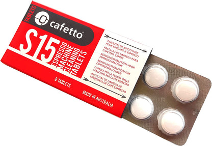 Cafetto S15 High Performance Espresso Machine Cleaning Tablets For Breville and Other Espresso