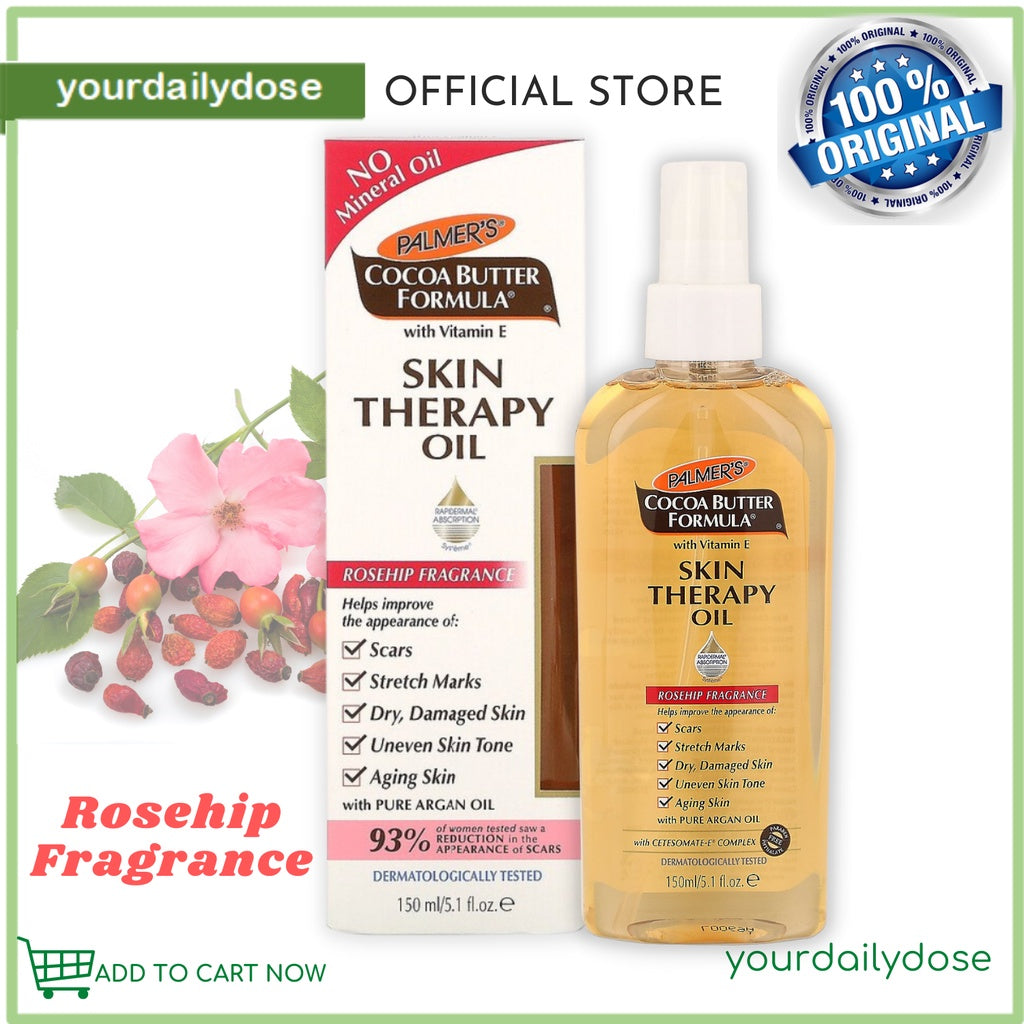 Palmer's Cocoa Butter Formula Skin Therapy Oil 5.1 fl oz (150 ml) Rosehip Fragrance | Original Scent