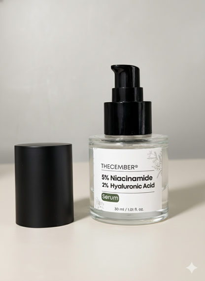 THECEMBER NIACINAMIDE &  HYALURONIC ACID FACE SERUM 30ML