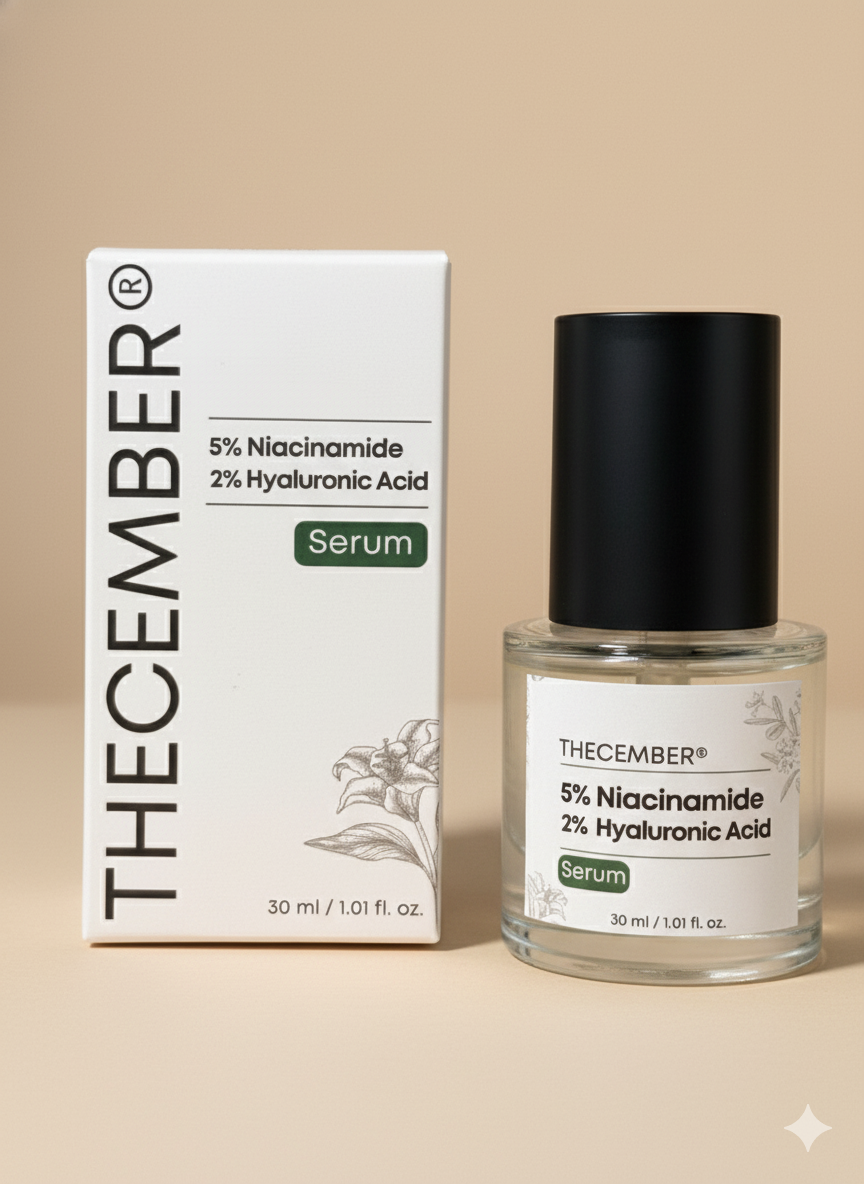 THECEMBER NIACINAMIDE &  HYALURONIC ACID FACE SERUM 30ML