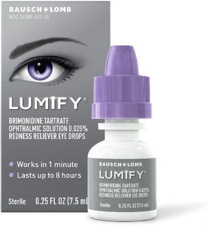 LUMIFY Redness Reliever Eye Drops 0.08oz (2.5mL)/(7.5ml)