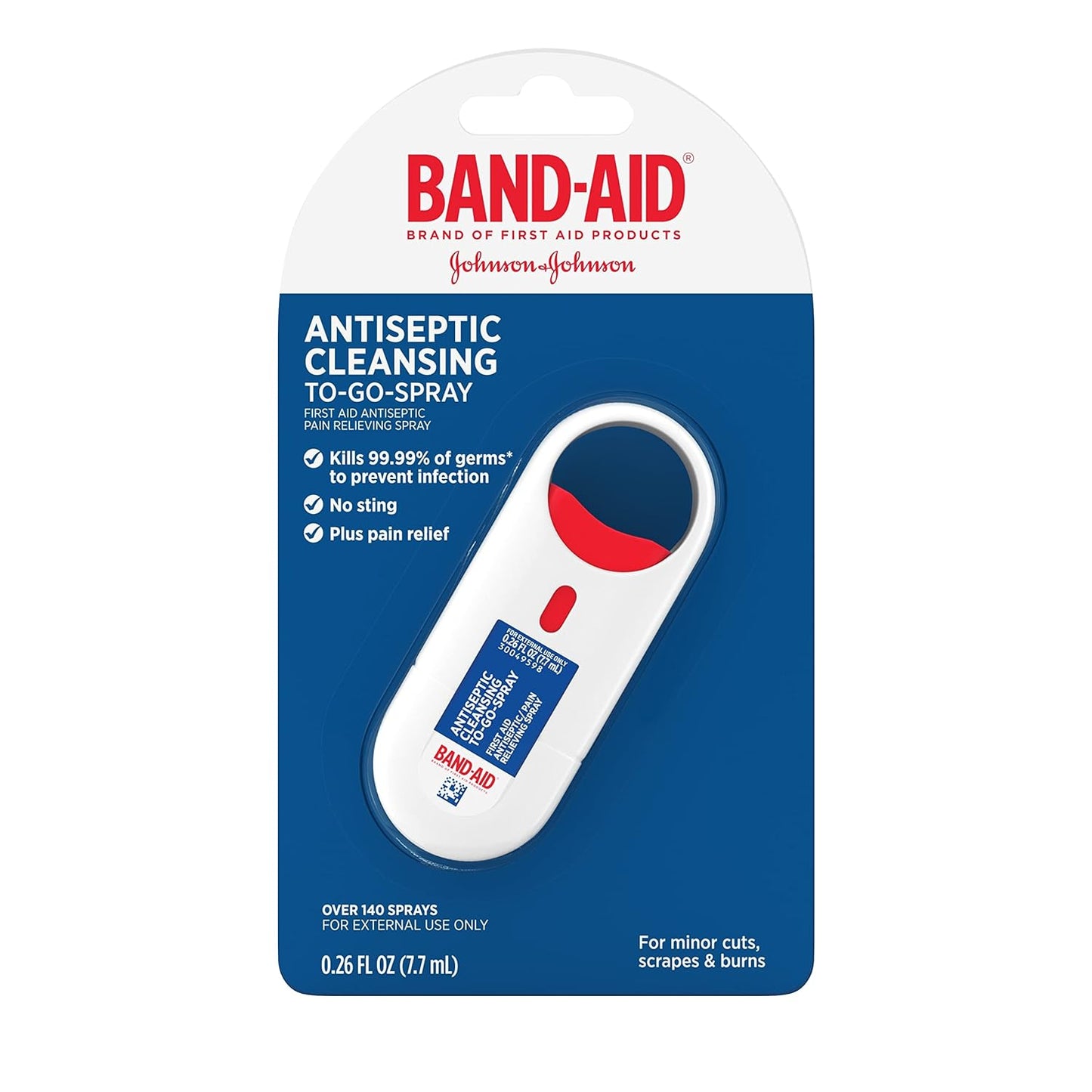 Band-Aid Brand Antiseptic Cleansing To-Go-Spray First Aid Antiseptic Spray Relieves Pain