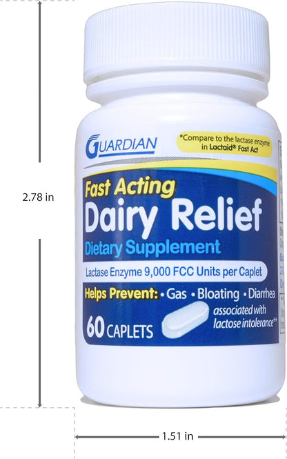 Guardian Dairy Relief Fast Acting Caplets 60 CAPLETS