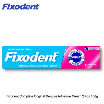 FIXODENT DENTURE ADHESIVE CREAM ORIGINAL 68G