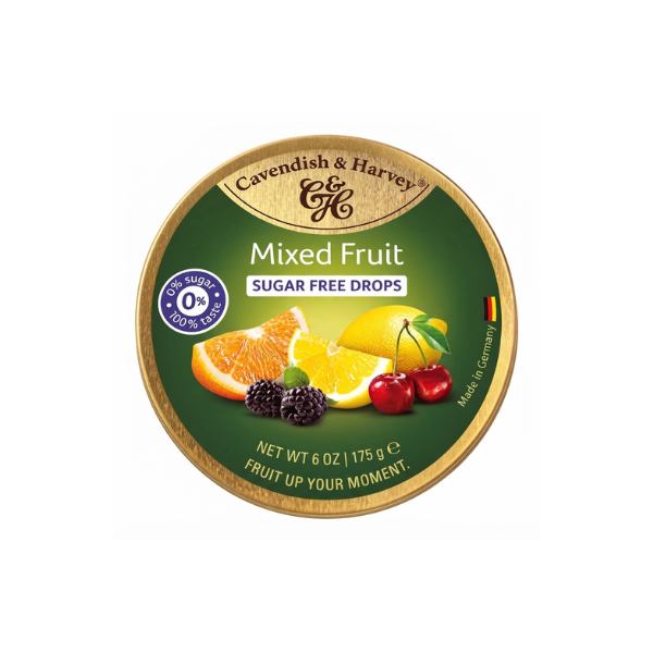 Cavendish &amp; Harvey Clear Mint Drops 200g | Sugar Free Mixed Fruit 175g