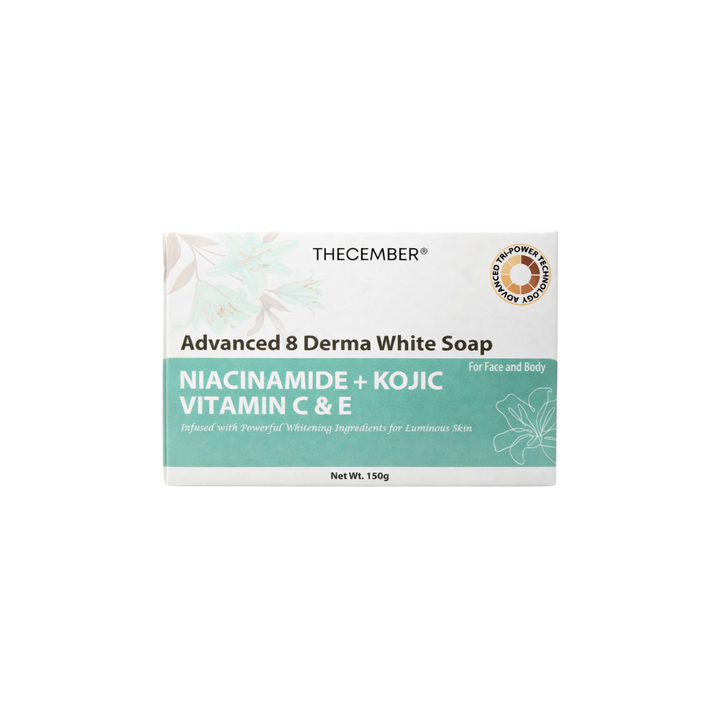 THECEMBER Niacinamide, Kojic, Vitamin C &amp; E Soap 150g | Brightening Face &amp; Body Cleansing Bar