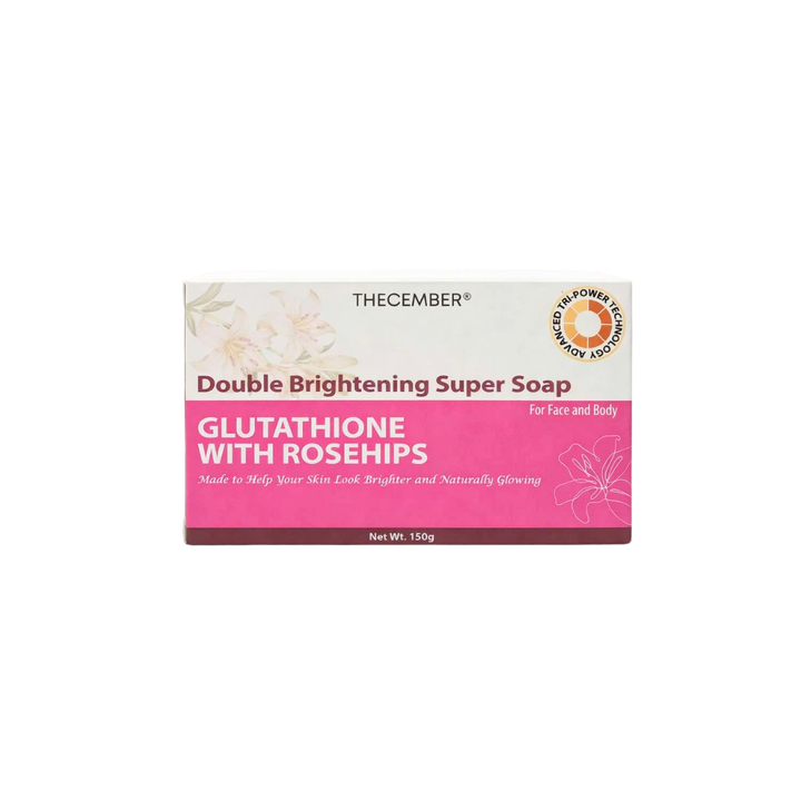 THECEMBER Glutathione with Rosehips Soap 150g | Brightening &amp; Nourishing Face &amp; Body Soap