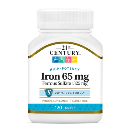 21st Century, Iron 65 mg, 120 Tablets
