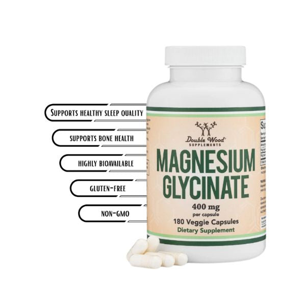 MAGNESIUM GLYCINATE 400MG 180 VEGGIE CAPSULES