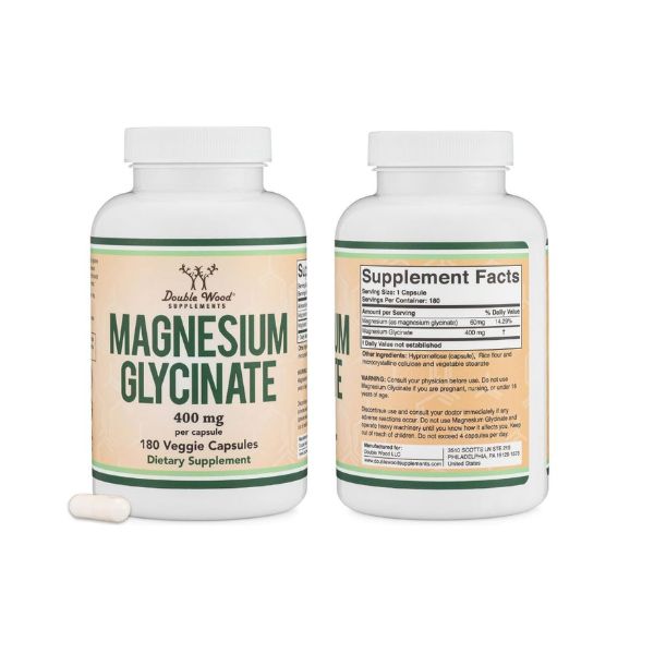 MAGNESIUM GLYCINATE 400MG 180 VEGGIE CAPSULES