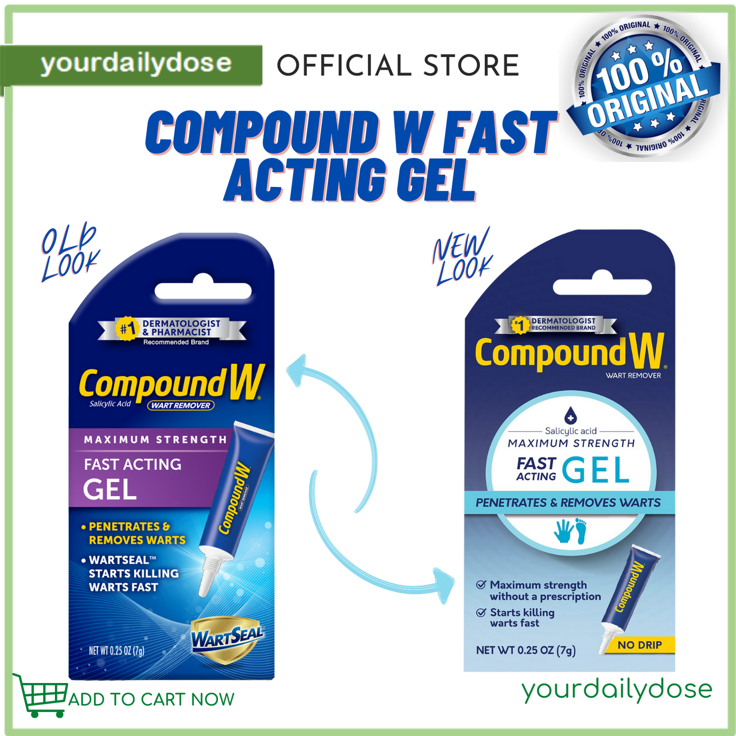 Compound W Fast Acting Gel Salicylic Acid Wart Remover