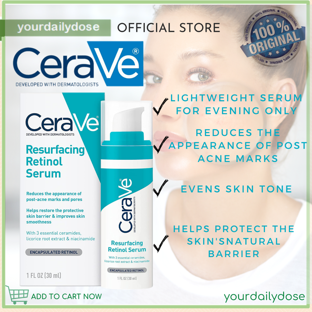 Cerave Resurfacing Retinol Serum FOR POST-ACNE MARKS &amp; PORES 30ml