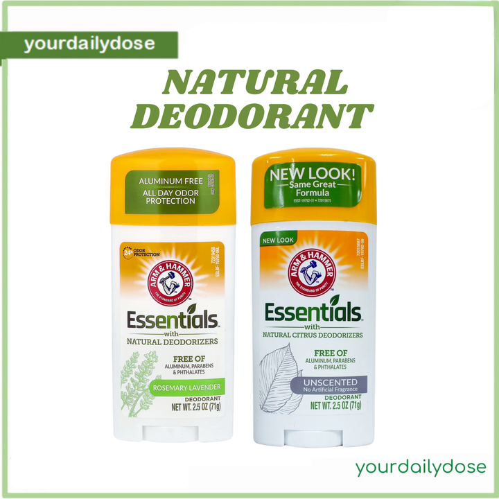 ARM &amp; HAMMER ESSENTIALS with Natural Deodorizers ROSEMARY LAVENDER | UNSCENTED 71g