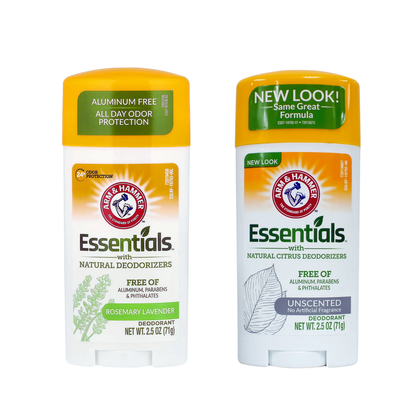 ARM & HAMMER ESSENTIALS with Natural Deodorizers ROSEMARY LAVENDER | UNSCENTED 71g
