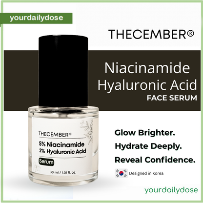 THECEMBER NIACINAMIDE &  HYALURONIC ACID FACE SERUM 30ML