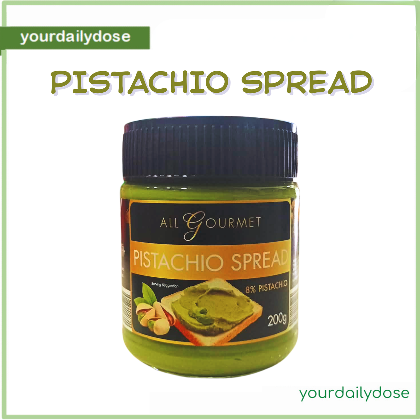ALL GOURMET PISTACHIO SPREAD (8% PISTACHIO) 200G
