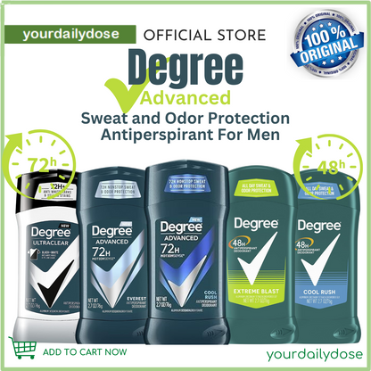 Degree Men Advanced Protection Antiperspirant Deodorant 72-Hour/48hour Sweat and Odor Protection