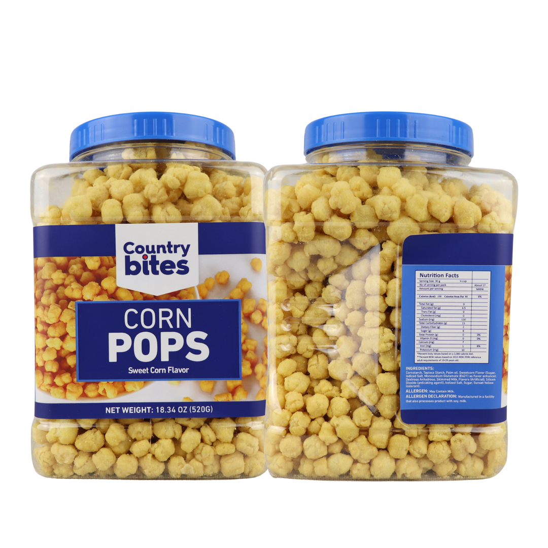 Country Bites Corn Pops - Sweet Corn Flavor, 520G