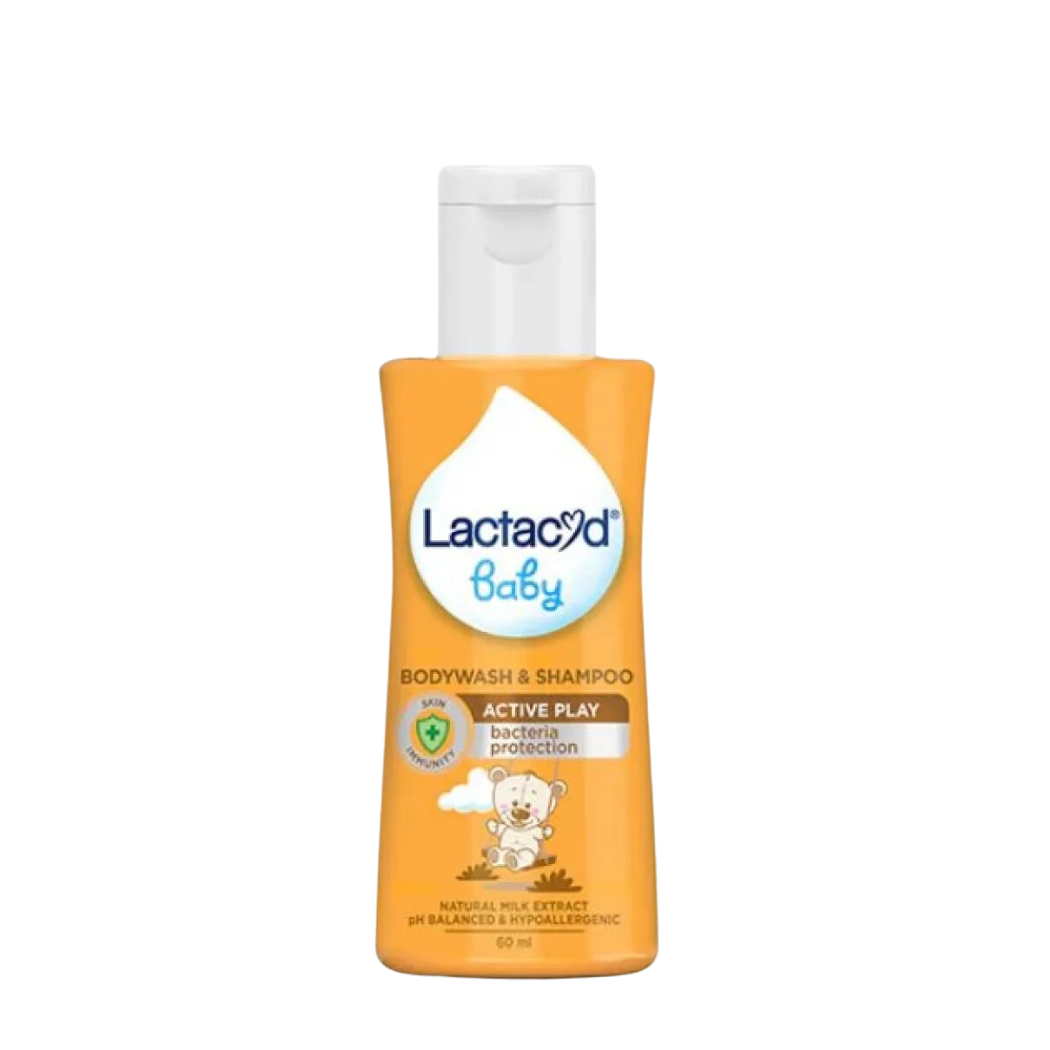 LACTACYD BABY HAIR &amp; BODY WASH I GENTLE CARE I ACTIVE PLAY 150ml I 60ml