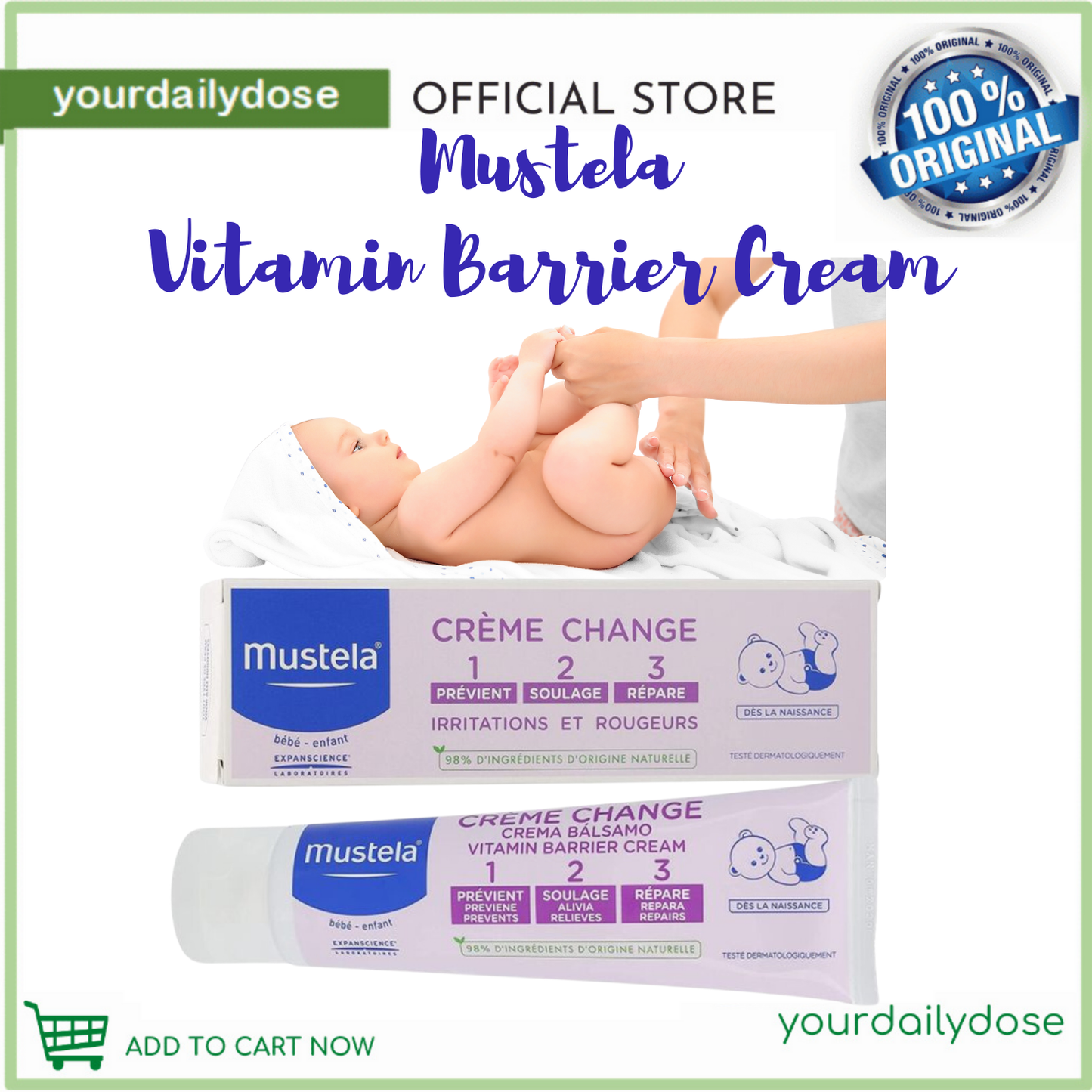 Mustela 1 2 3 Vitamin Barrier Cream