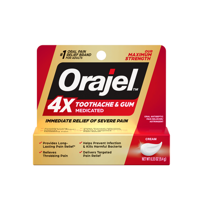 Orajel Instant Pain Relief Gel Severe Toothache 0.25 oz 7.0g