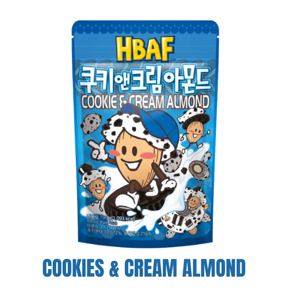 HBAF Honey Butter | Tteokbokki | Cookie&Cream Almond 190g
