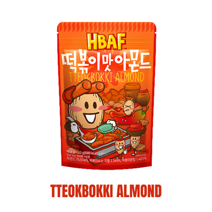 HBAF Honey Butter | Tteokbokki | Cookie&Cream Almond 190g