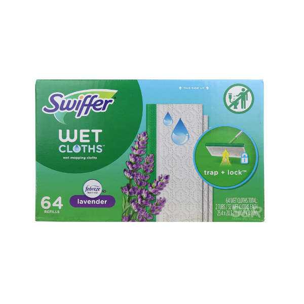 Swiffer Dry+Wet Sweeping Kit | Heavy Duty  50pcs | Mopping Cloths 64pcs | Dusters Refills 28pcs
