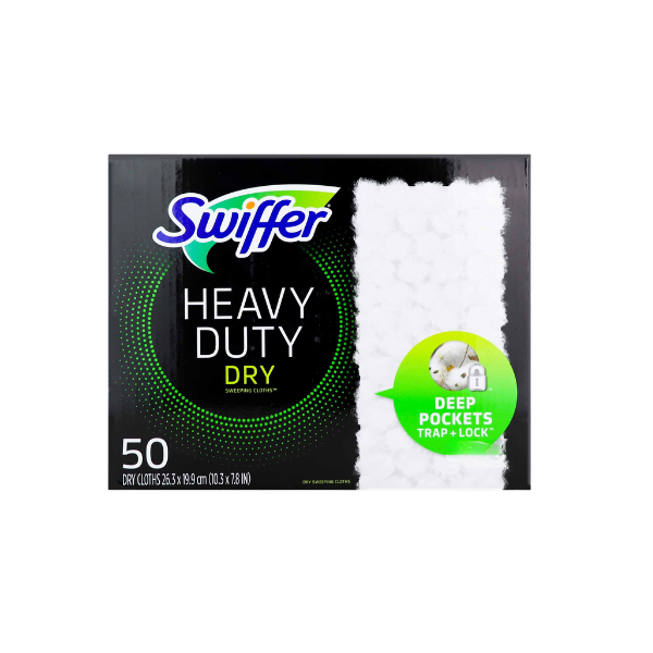 Swiffer Dry+Wet Sweeping Kit | Heavy Duty  50pcs | Mopping Cloths 64pcs | Dusters Refills 28pcs