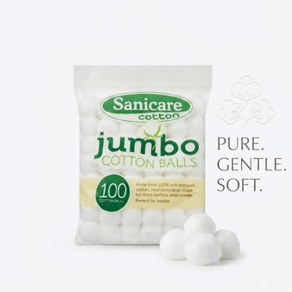 Sanicare Jumbo Cotton Balls (100s)