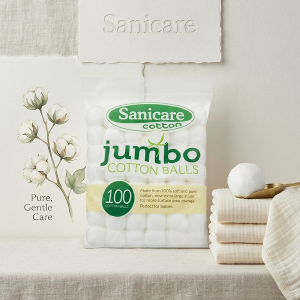 Sanicare Jumbo Cotton Balls (100s)
