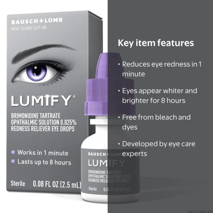 LUMIFY Redness Reliever Eye Drops 0.08oz (2.5mL)/(7.5ml)