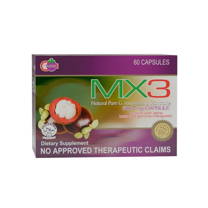 MX3 MANGOSTEEN CAPSULE 500MG 10 CAPSULES
