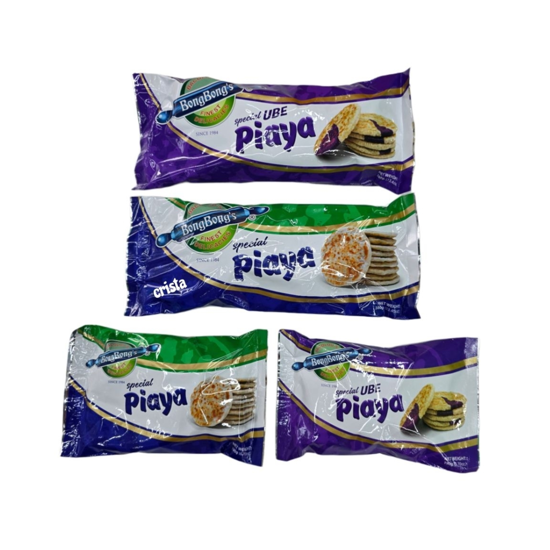 Bongbong’s Piaya Bulk Order Box in Plain, Ube, or Combo Flavors (30 TO 50 PACKS)
