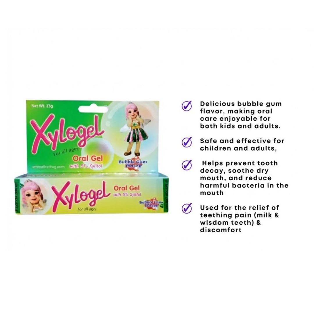 XYLOGEL ORAL GEL BUBBLE GUM FLAVOR 25G