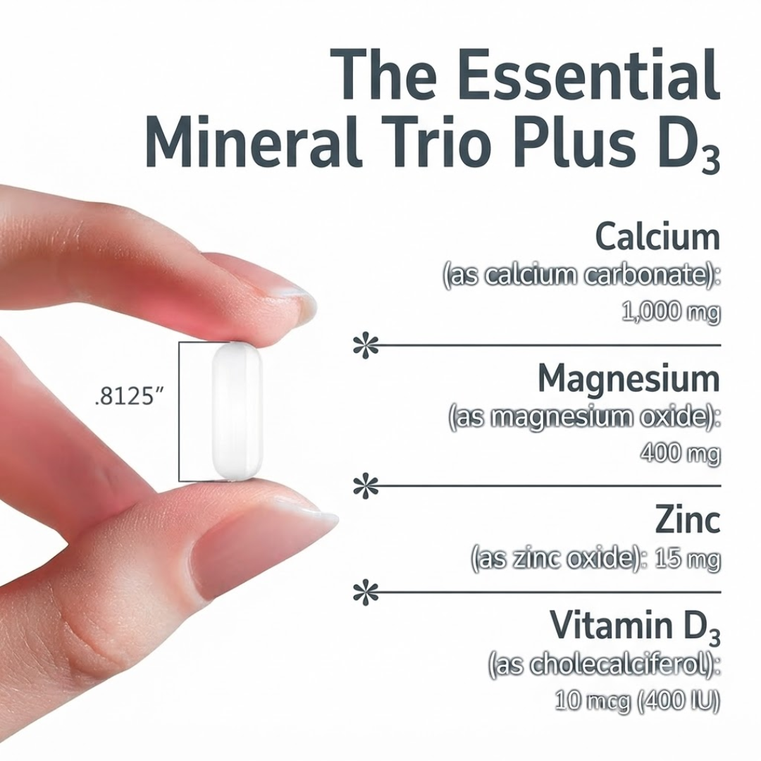 21st Century Calcium Magnesium Zinc + D3 90 tablets