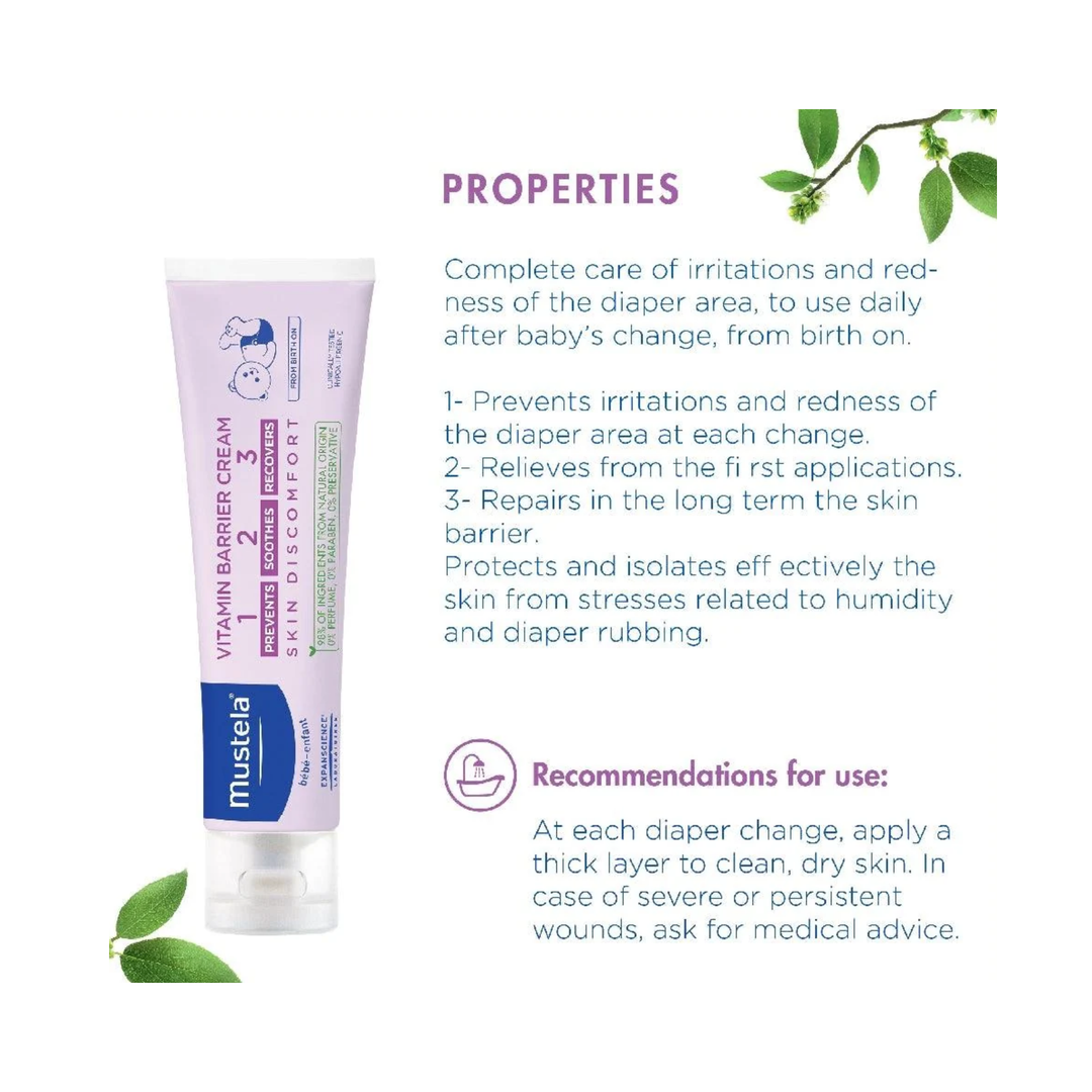 Mustela 1 2 3 Vitamin Barrier Cream