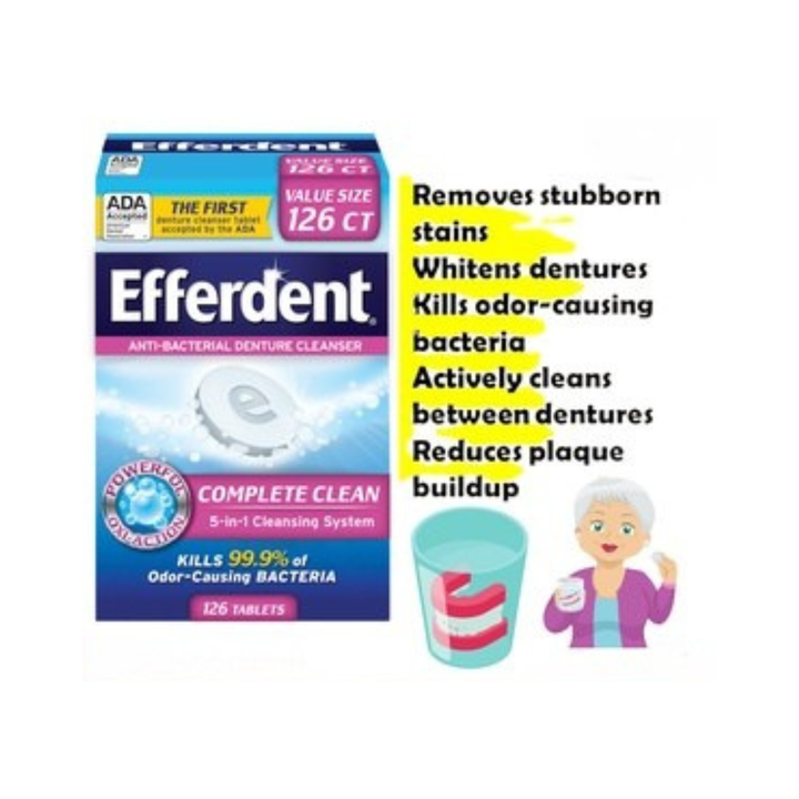 EFFERDENT DENTURE CLEANSER Per 6 Tabs
