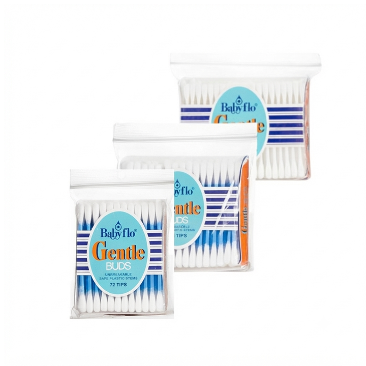 BABYFLO Gentle Cotton Buds Packs 72 /108/200 TIPS