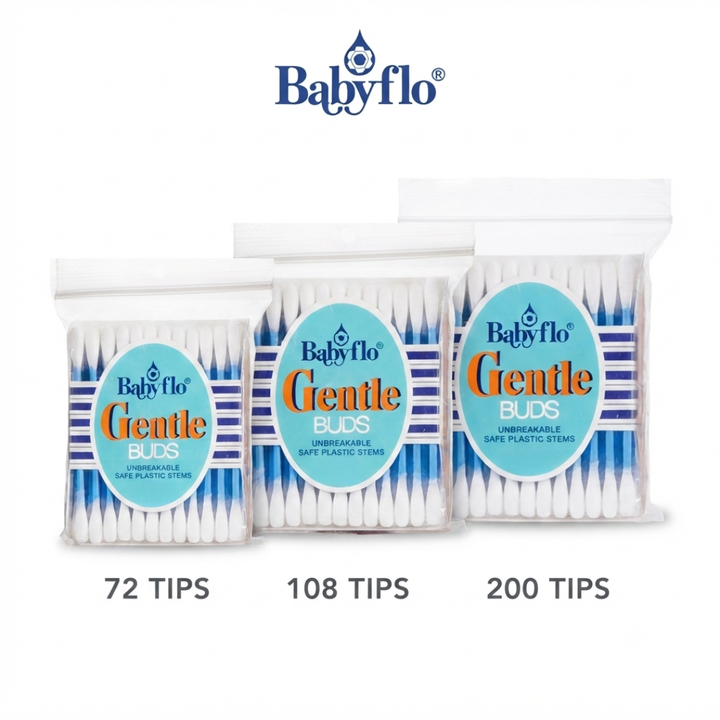 BABYFLO Gentle Cotton Buds Packs 72 /108/200 TIPS