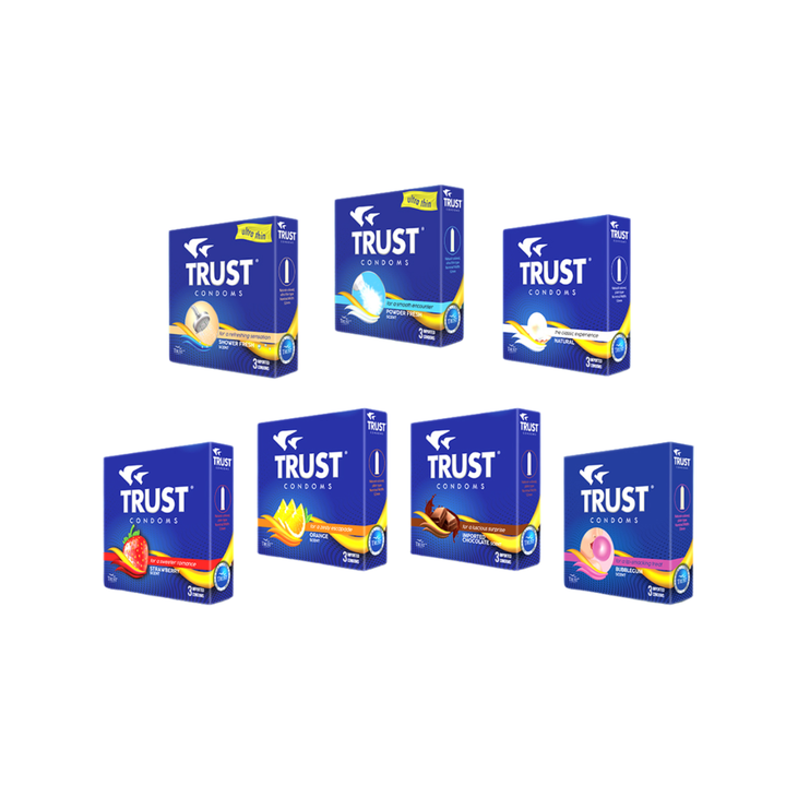 TRUST CONDOM ALL VARIANTS AND SCENTS AVAILABLE 3PCS PER PACK