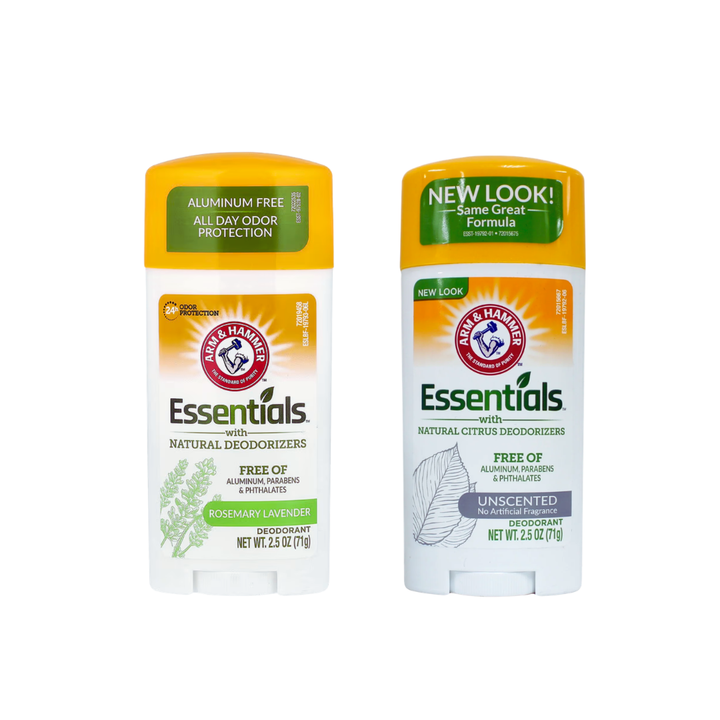 ARM &amp; HAMMER ESSENTIALS with Natural Deodorizers ROSEMARY LAVENDER | UNSCENTED 71g