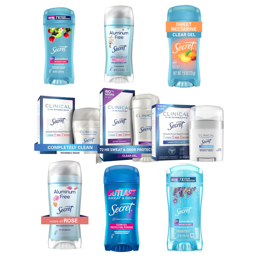 Secret  Deodorant For Women 48HR/72HR Odor Protection