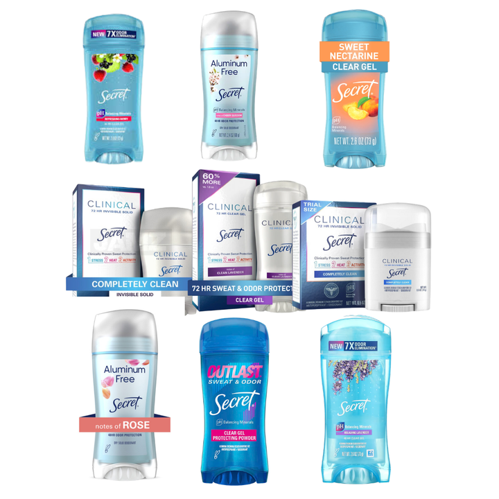 Secret  Deodorant For Women 48HR/72HR Odor Protection