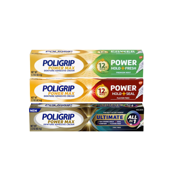 POLIGRIP DENTURE ADHESIVE CREAM 62.4GRAMS