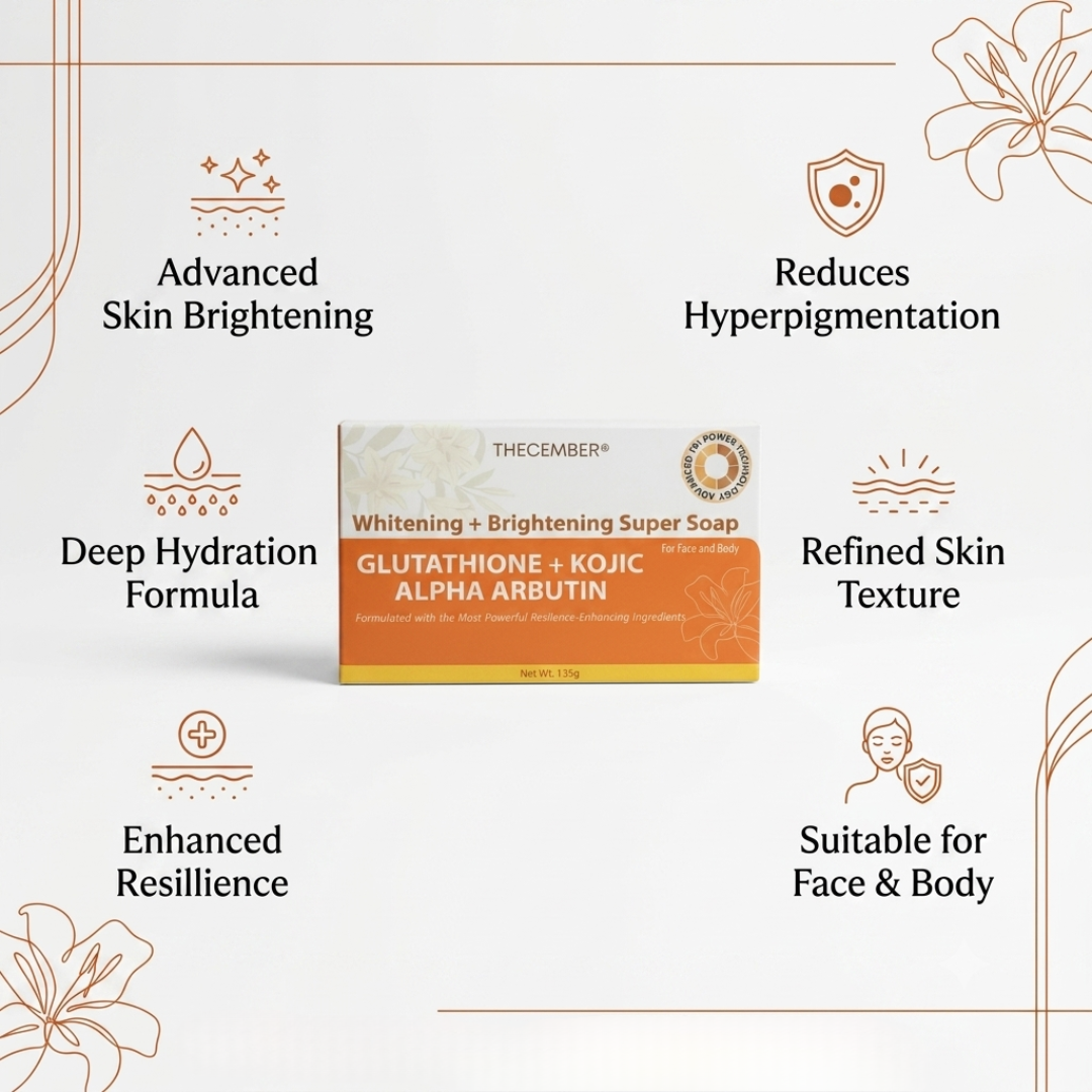 Thecember Glutathione + Kojic + Alpha Arbutin Soap 135g