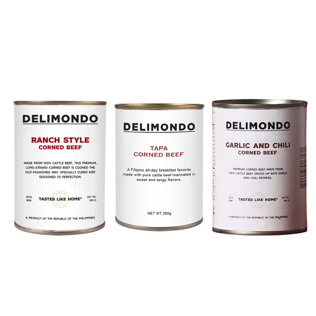 DELIMONDO RANCH STYLE/TAPA/GARLIC &amp; CHILI CORNED BEEF 260G | 380G