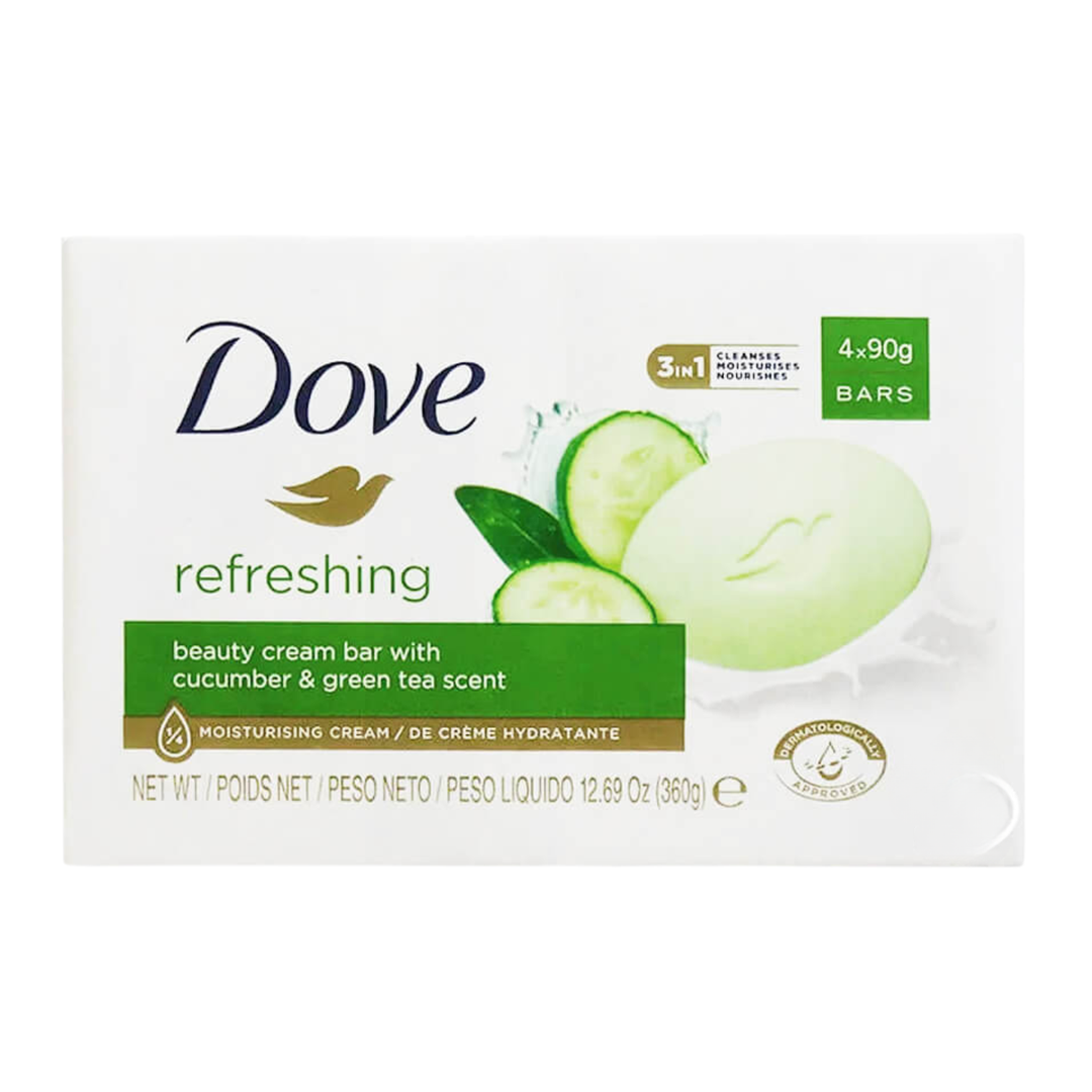 Refreshing (Cucumber &amp; Green Tea) Bar Soap 4x90grams